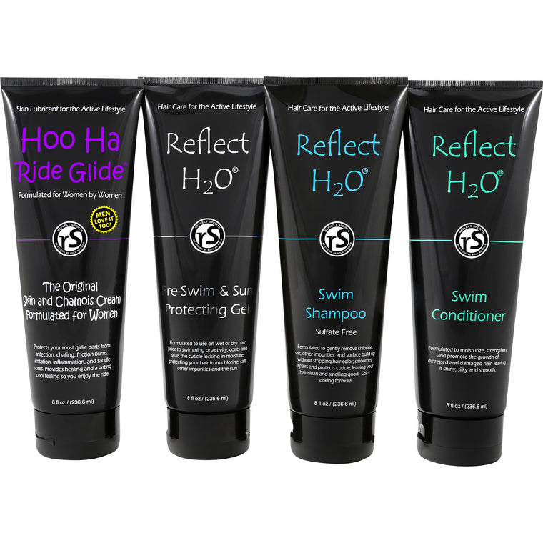 Hoo Ha Ride Glide | Anti-chafing Skin and Chamois Cream and Swimmer's Shampoo